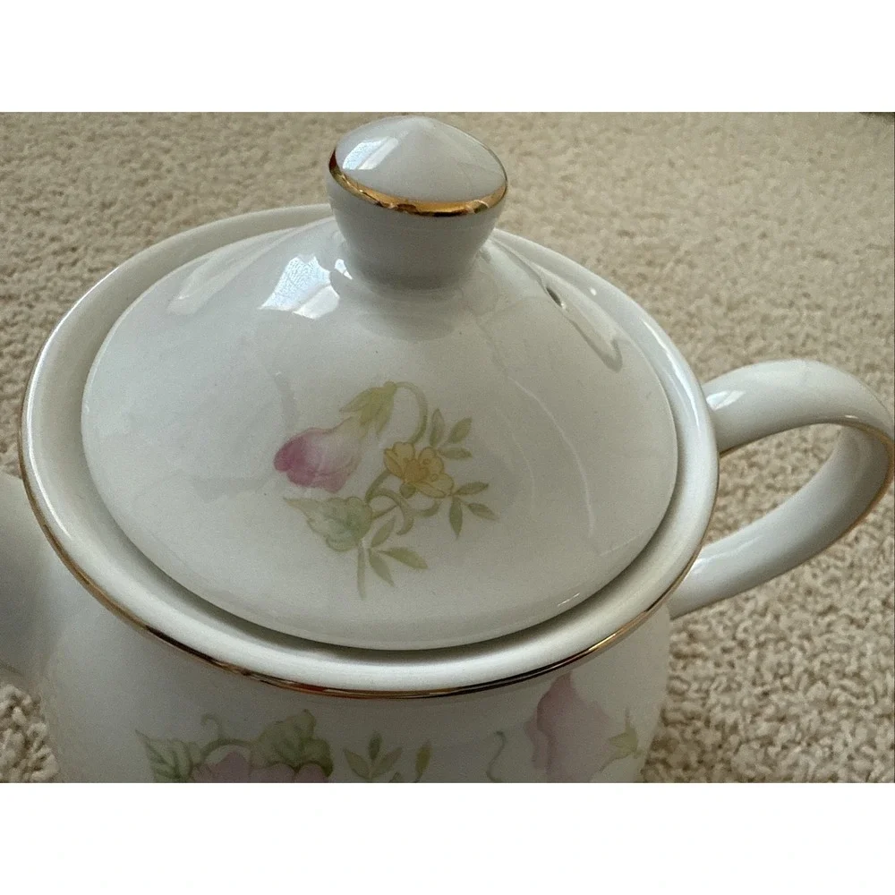 VTG Teapot‎ Windsor Made in England Sadler Pink Yellow Green Floral Flowers EUC